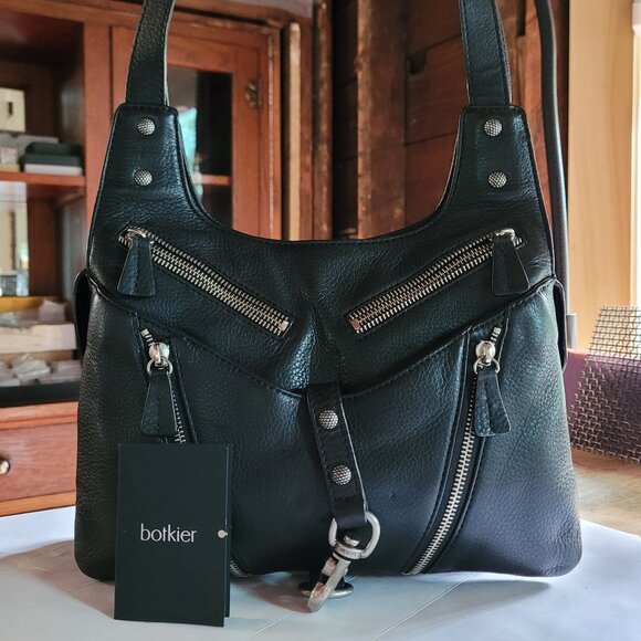 Botkier Handbags - Botkier Leather Saddle Shoulder Bag in Black